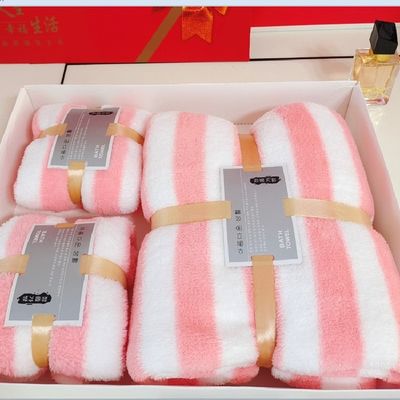 Verdikte warp gebreide pluis Cationic Set 3 in 1 Handdoek voor Designer Badkamer zoals getoond