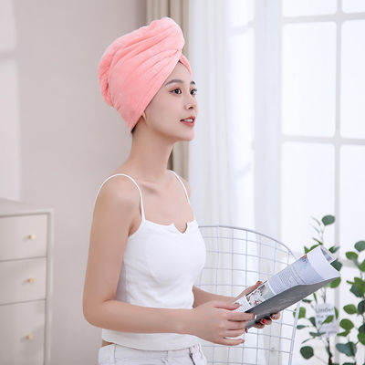 Hoogdichte haardrogkap voor vrouwen 88g-90g Sneldrogende Turban met tekenfilm borduurwerk