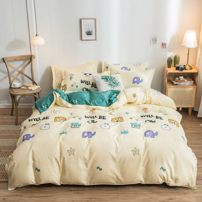 Reactief drukken Luxe 4pcs beddengoed Set voor aangepaste Single Double Queen King Size
