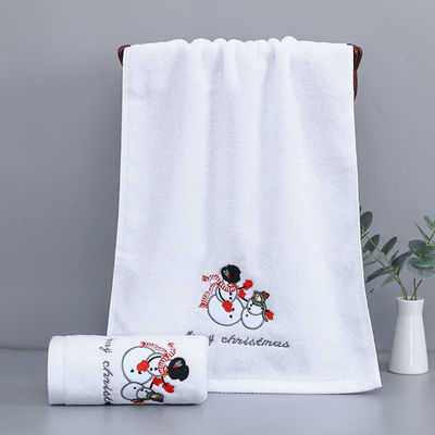 Kerstbroide handdoek set 100% katoenen baddoeken in cadeaubon voor iedereen