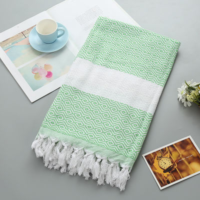 Rechthoekige katoenen handdoek Natuur Biologische Aangepaste Zandvrije Turkse 100% katoenen Microfiber