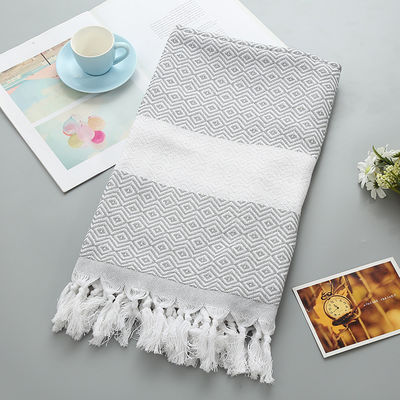 Rechthoekige katoenen handdoek Natuur Biologische Aangepaste Zandvrije Turkse 100% katoenen Microfiber