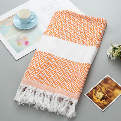Rechthoekige katoenen handdoek Natuur Biologische Aangepaste Zandvrije Turkse 100% katoenen Microfiber