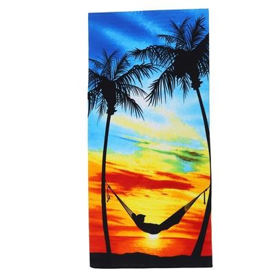 Gepersonaliseerde ontwerpen ondersteund superzacht geprint microfiber 100% polyester strand handdoek