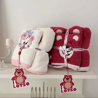 Super Sterk Water Absorptie Coral Velvet Bad Towel Set 2PCS Set voor bruiloft cadeautjes