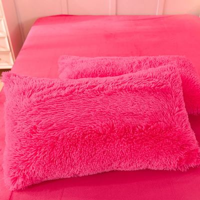 Aanpasbaar Moderne stijl Regenboogkleur Valse bont Fluffy Plush Soft Bed Set