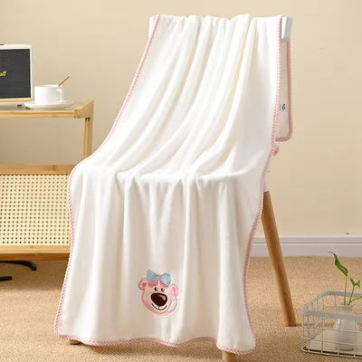 Plüssige Coral Velvet Gezicht Handdoek Set schattig cartoon ontwerp Perfect voor kinderen'badtijd