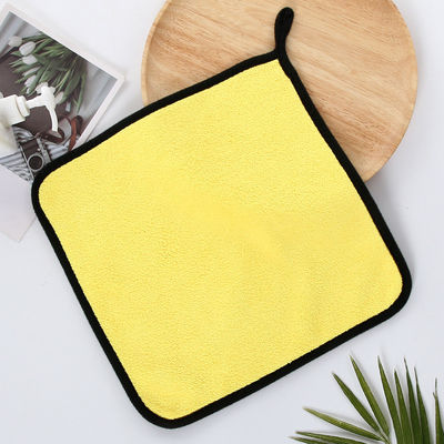 Persoonlijke dikke pluche auto reiniging doek 40x40 kleurrijke auto handdoeken met rand microfiber