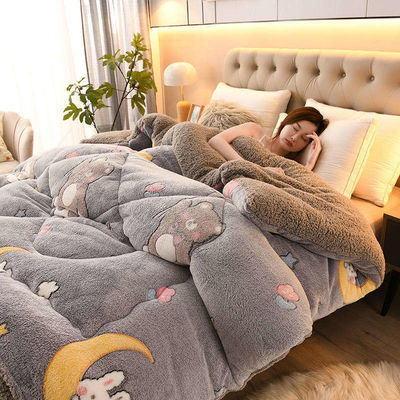 Moderne stijl superzacht warm gezellig polyester quilt stof king size geschikt beddengoed set