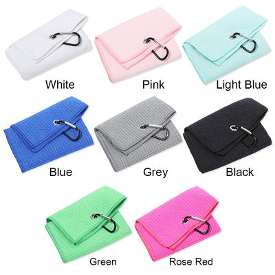 Custom Printed Logo Microfiber Golf Handdoek met Waffle Design en Haak 30*50cm/40*60cm