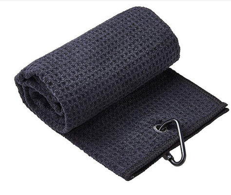 Custom Printed Logo Microfiber Golf Handdoek met Waffle Design en Haak 30*50cm/40*60cm