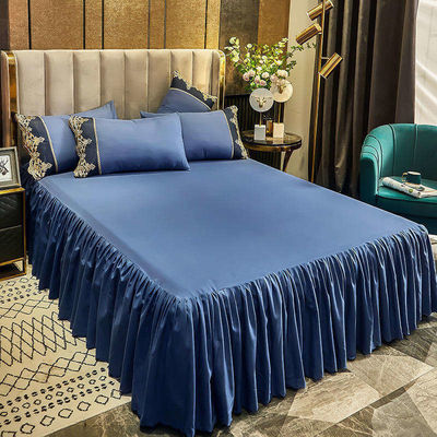 Custom polyester stof bed rok beddengoed set voor volwassenen en kinderen deken inbegrepen