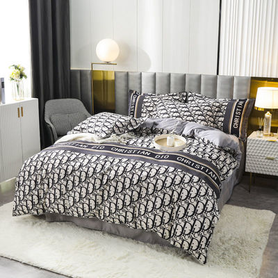 Kerstcadeau Luxe Superzacht 100% polyester 4 stukken beddengoed Set Geometrisch Patroon