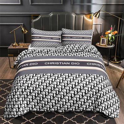 Kerstcadeau Luxe Superzacht 100% polyester 4 stukken beddengoed Set Geometrisch Patroon