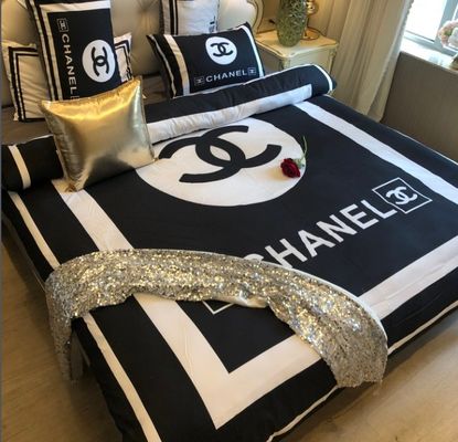 Kerstcadeau Luxe Superzacht 100% polyester 4 stukken beddengoed Set Geometrisch Patroon
