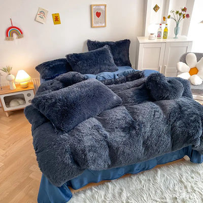Kerst Luxe Shaggy Super Soft Warm Mink Velvet Bedden voor de Herfst Winter