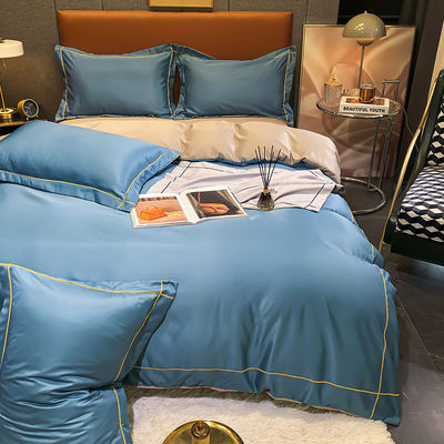 Aangepaste vaste kleur wasdoek zijde dekbed full size dekbed dekbed beddengoed set met 1