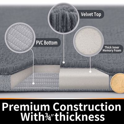 Comfortabel en duurzaam rechthoekig Memory Foam Badmat Rug 3pcs Badkamer vloermatten