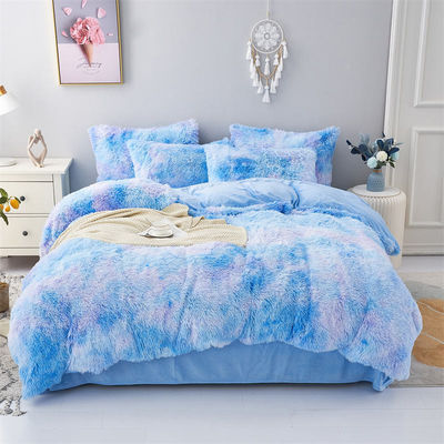Blauwe stropdas met kleurstof, luxueus bedden met 133x72 stoffen