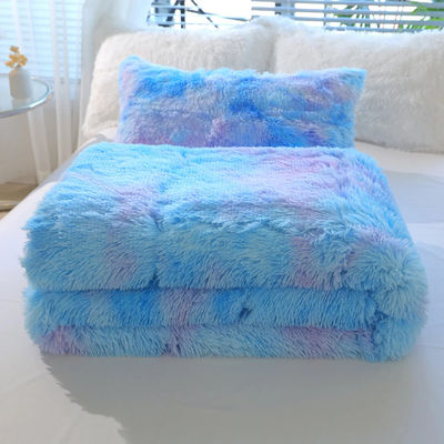 Blauwe stropdas met kleurstof, luxueus bedden met 133x72 stoffen