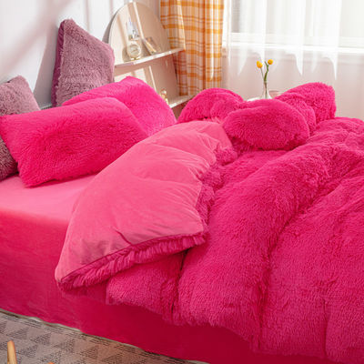 Prinses Stijl Custom Kerst Luxe Shaggy Flanell Warm Bedden voor de Herfst Winter