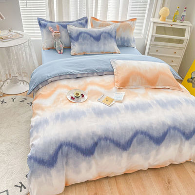200TC gewassen katoen luxe gedrukte polyester dekbed bedden bedden bedden set voor koning