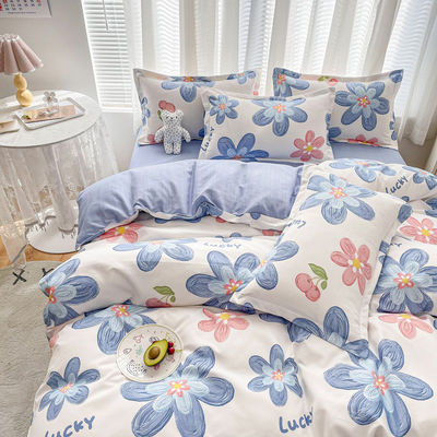 200TC gewassen katoen luxe gedrukte polyester dekbed bedden bedden bedden set voor koning