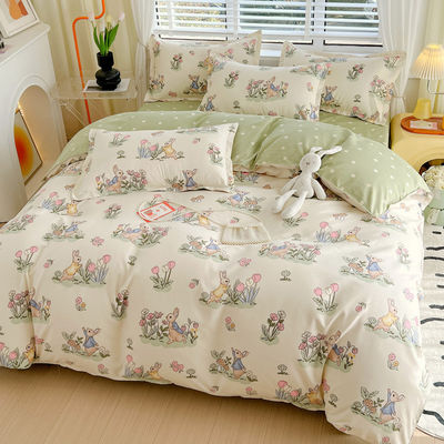 200TC gewassen katoen luxe gedrukte polyester dekbed bedden bedden bedden set voor koning