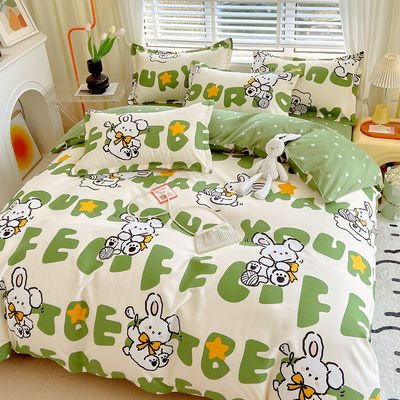 200TC gewassen katoen luxe gedrukte polyester dekbed bedden bedden bedden set voor koning