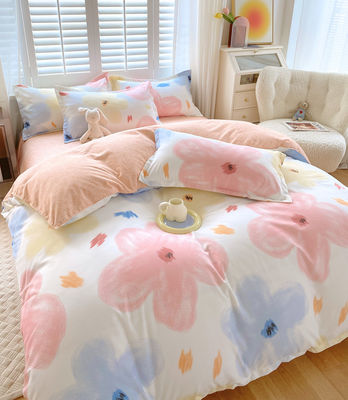 200TC gewassen katoen luxe gedrukte polyester dekbed bedden bedden bedden set voor koning