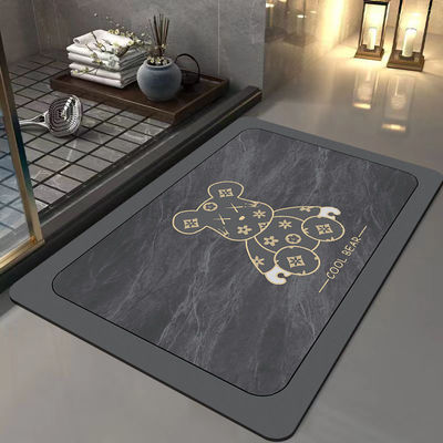 Gepersonaliseerde kleur Niet-glij badkamer mat tapijt super absorberend vlekbestendig PVC badmat