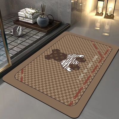 Gepersonaliseerde kleur Niet-glij badkamer mat tapijt super absorberend vlekbestendig PVC badmat