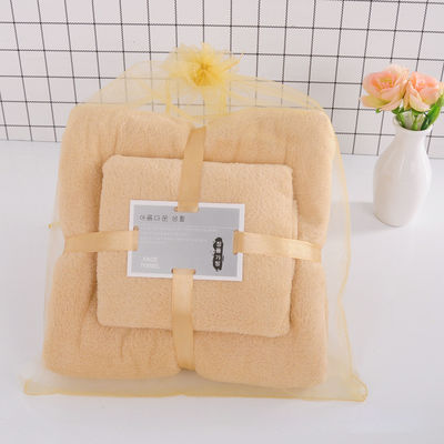 Rectangular Coral Fleece Bad Towel Set voor SPA Home Gift Dikke Absorberende Polyester Handdoek