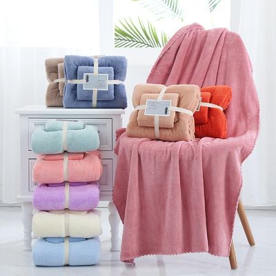 Iedereen Ouderdomsgroep Gepersonaliseerd Logo Coral Fleece Handdoek Set 2 Piece Microfiber Handdoek