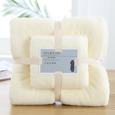 Iedereen Ouderdomsgroep Gepersonaliseerd Logo Coral Fleece Handdoek Set 2 Piece Microfiber Handdoek