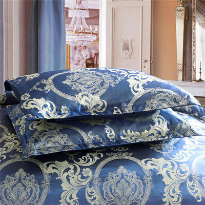 Europese stijl borduurwerk Satin beddengoed Set 3 stukken dekbed beddek beddoek kussenhoes