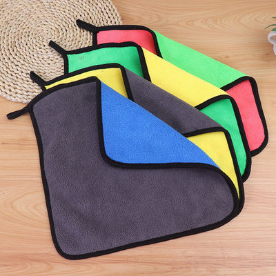 Autowashanddoek Coral Velvet Reiniging Absorberend Rag Microfiber Auto handdoek Custom 30*30cm