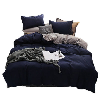 King size luxe beddengoed in solide kleur linnen en microvezel comfort Europese stijl