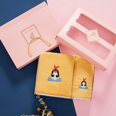 Home Microfiber Handdoek Set met Custom Embroidery Logo in Gift Box en Multi-Color Opties