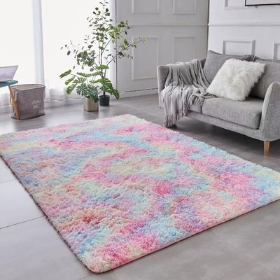 Gepersonaliseerde tapijten voor woonkamer Home Decorative Fluffy vloer tapijt Mat Tie Gekleurde lichtgrijze tapijt