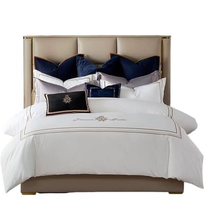 Custom Cotton Hotel beddengoed met Percale Europese stijl en luxe borduur logo