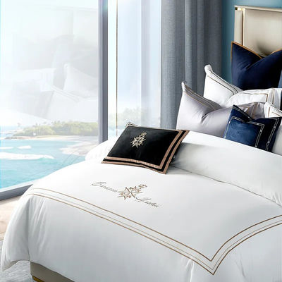 Custom Cotton Hotel beddengoed met Percale Europese stijl en luxe borduur logo