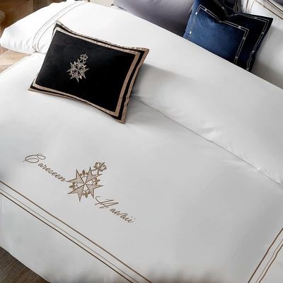 Custom Cotton Hotel beddengoed met Percale Europese stijl en luxe borduur logo