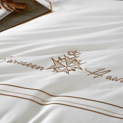 Custom Cotton Hotel beddengoed met Percale Europese stijl en luxe borduur logo