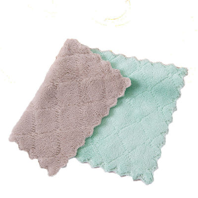 Verdikte koralenvoet vaatdoek Microfiber voor huishoudelijk schoonmaken Duurzaam patroon