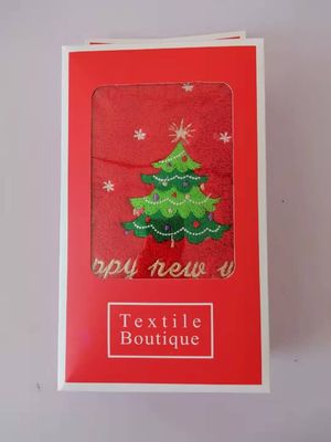 Alle leeftijden kersthanddoeken Puur katoenen gezichtshanddoeken in 2 cadeaubon voor cadeautjes en alle leeftijden