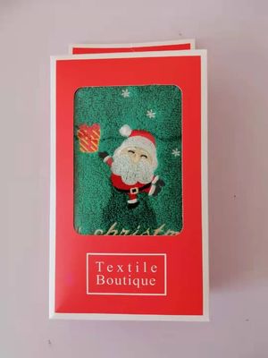Alle leeftijden kersthanddoeken Puur katoenen gezichtshanddoeken in 2 cadeaubon voor cadeautjes en alle leeftijden