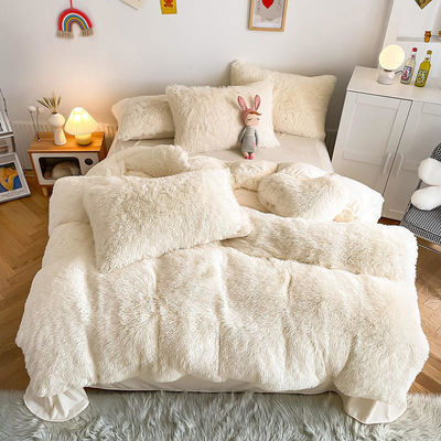 Multi Color Cloud Mink Velvet Soft Comfortable Bed Legen Sets voor Luxe Fluffy Bed Legen