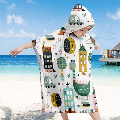 Dierendrukpatroon Microfiber strandhanddoek voor kinderen Zonnebrandcrème Bescherming en comfort