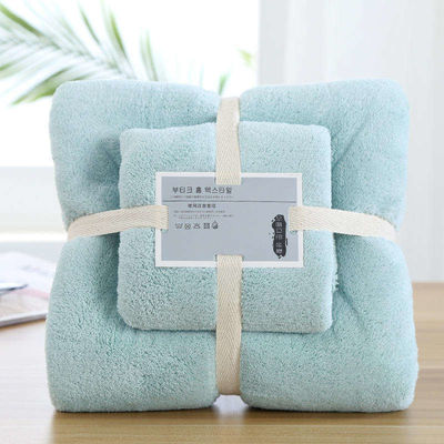 Super Absorberend Hypoallergeen Rechthoekig Koraal Vlies Microfiber Baddoek Voor Geschenk